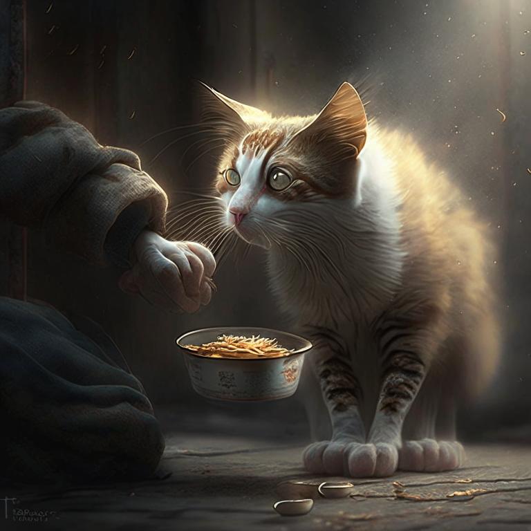 Сон Кормить кошку