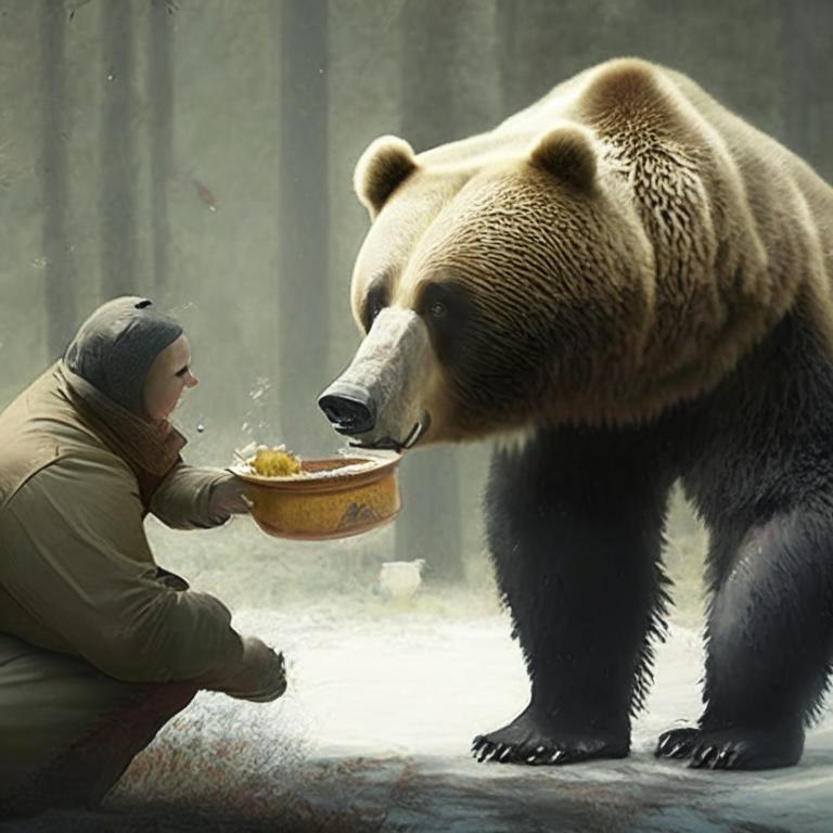 Сон Кормить медведя